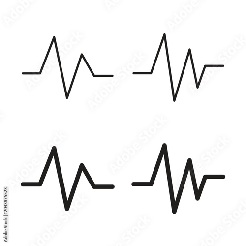 Canvastavla Pulse icon in line and glyph style. Flat and stroke icons
