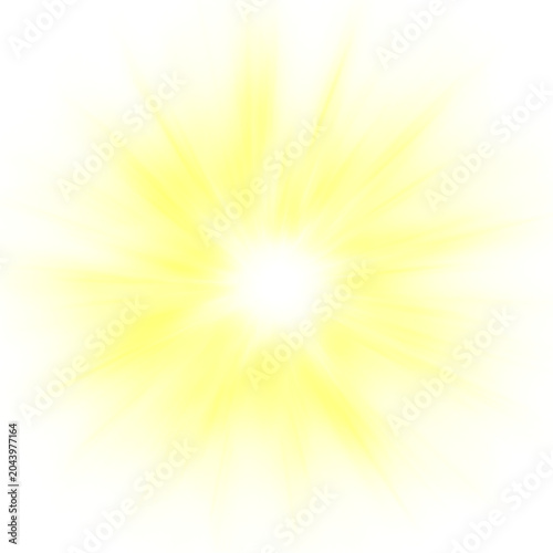 Bright Yellow Sunburst Illustration