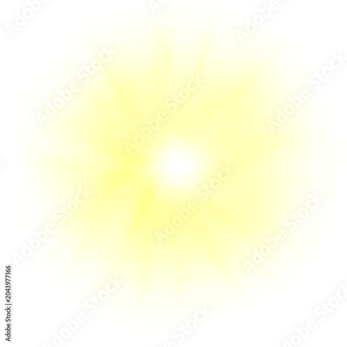 Bright Yellow Sunburst Illustration