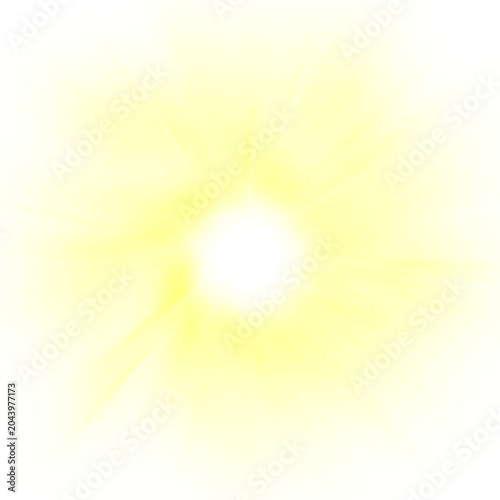 Bright Yellow Sunburst Illustration