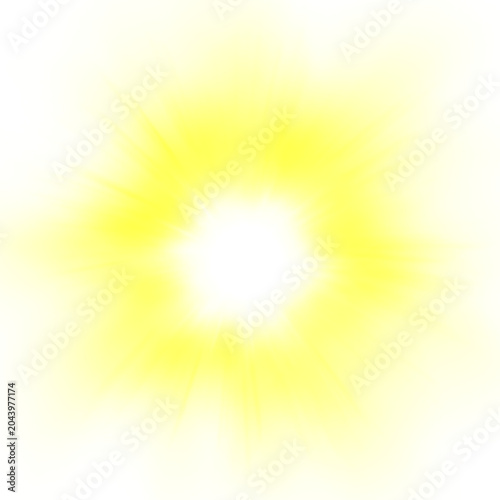 Bright Yellow Sunburst Illustration