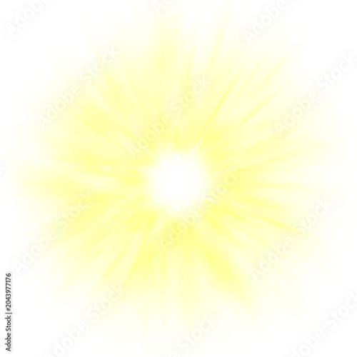 Bright Yellow Sunburst Illustration