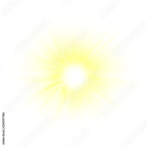 Bright Yellow Sunburst Illustration
