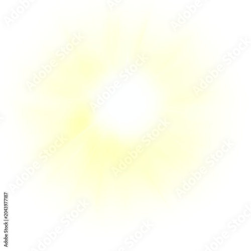 Bright Yellow Sunburst Illustration
