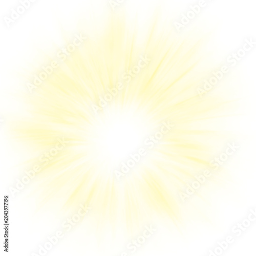 Bright Yellow Sunburst Illustration
