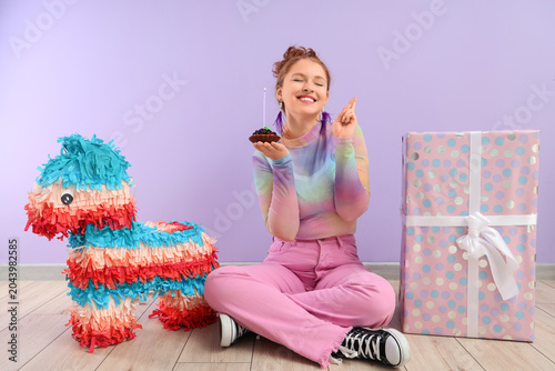 Beautiful young happy woman...