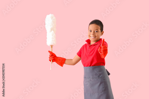 Little African-American boy...