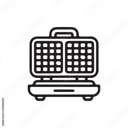 Panini press, grill icon, sandwich maker, cooking symbol, kitchen appliance