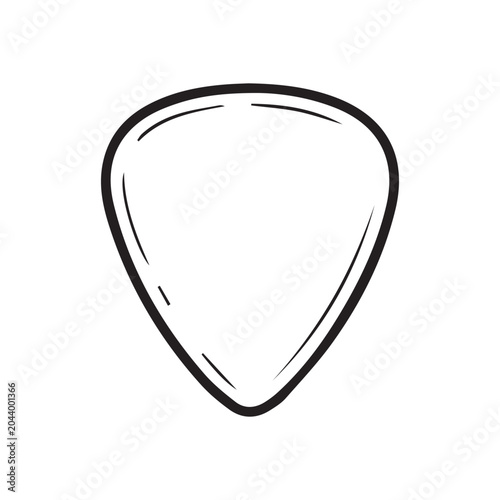 Foto Simple outline of a guitar pick