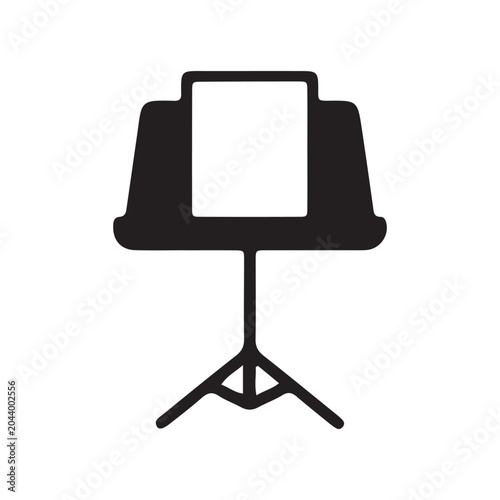 Graphic design presentation board, blank display stand, advertising easel, black icon