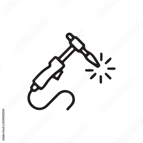 Soldering iron, welding tool, electronic repair, DIY icon