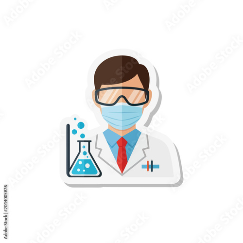 Fotografie Scientist wearing protective gear.