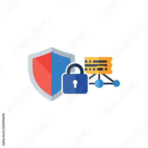 Security protection icon set.