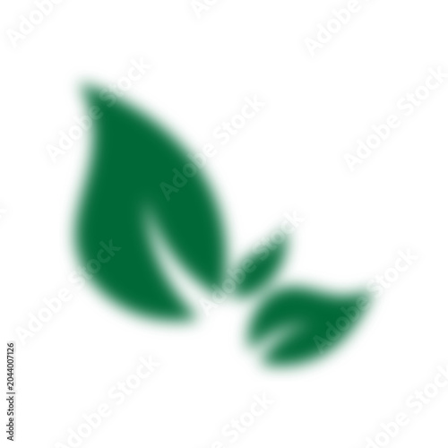 Glowing Green Leaves on Black Background Minimalist Style Moody isolated on Transparent Background