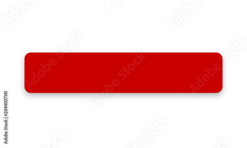 Simple Red Rectangle on Black Background Minimalist Style isolated on Transparent Background