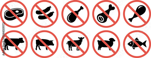 Foto No meat or seafood signs