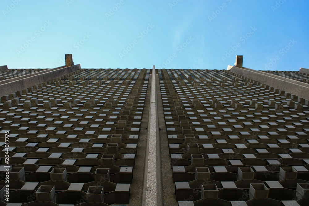 Fototapeta premium Low angle view of building facade.