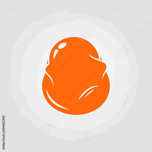 Orange juicy fruit closeup profile.