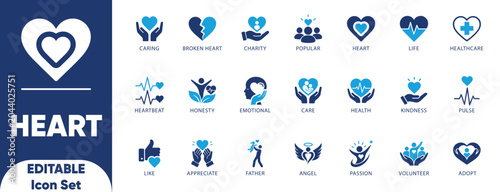 Foto Heart Solid icon set