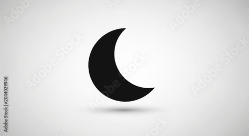 Photos Simple Black Crescent Moon Shape.
