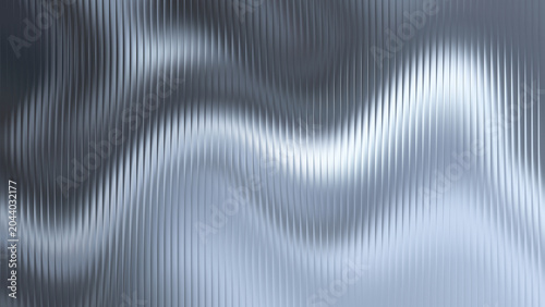 Foto Abstract rippled frosted glass surface with soft blue and silver light reflectio