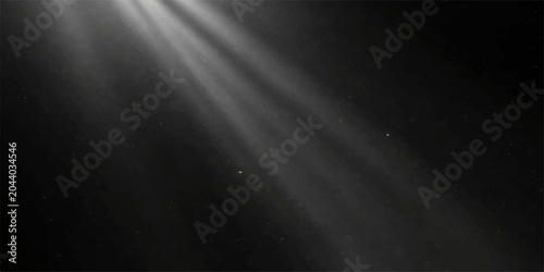 Bild auf Leinwand Mysterious volumetric light rays pierce the darkness, creating a dramatic and atmospheric spotlight effect, hinting at hidden depths and unseen energies