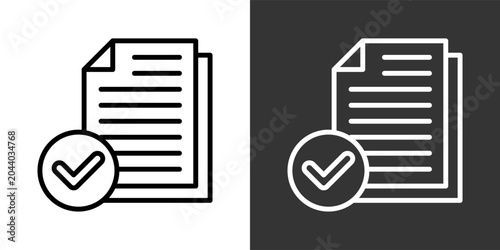 Bild auf Leinwand Validity White And Black Icon Set Multiple Style Collection Pack Vector Illustra