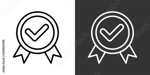 Foto Validity White And Black Icon Set Multiple Style Collection Pack Vector Illustra