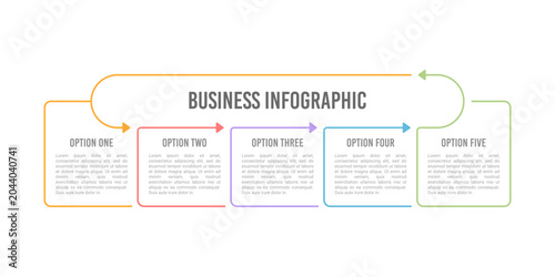 Canvastavla 5 Steps Continuous Loop Business Process Infographic Template