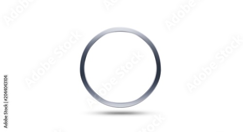 A simple and modern thin metal ring with a subtle shadow