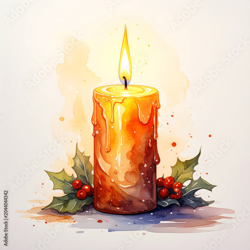 candle, holiday, Generated image	
