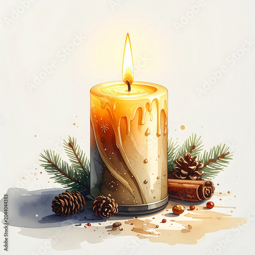 candle, holiday, Generated image	
