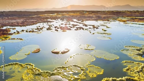 Danakil Desert in Ethiopia. Danakil Depression.