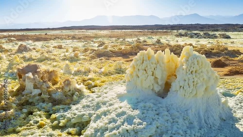 Danakil Desert in Ethiopia. Danakil Depression.