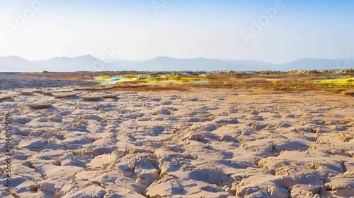 Danakil Desert in Ethiopia. Danakil Depression.