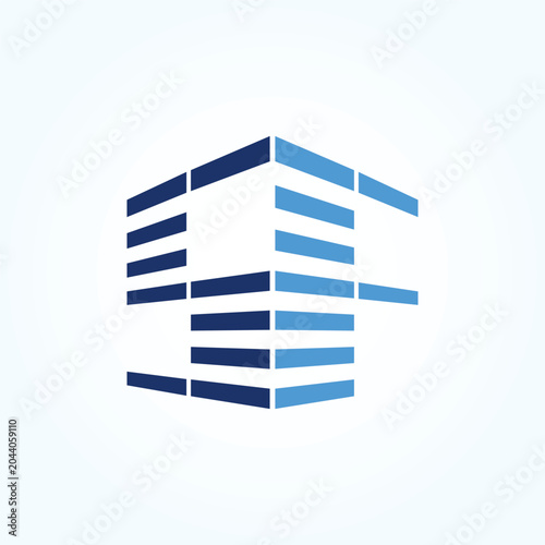 Creative SF house building logo symbol concept. Real Estate Apartment Home Monogram luxury elegant logo web design