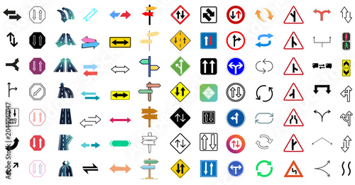 Photos Collection of two way road traffic signs