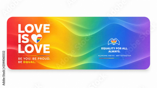 Love pride month equality rainbow heart colorful background celebrating diversity and inclusion with vibrant gradient design