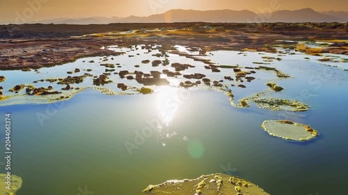Danakil Desert in Ethiopia. Danakil Depression.