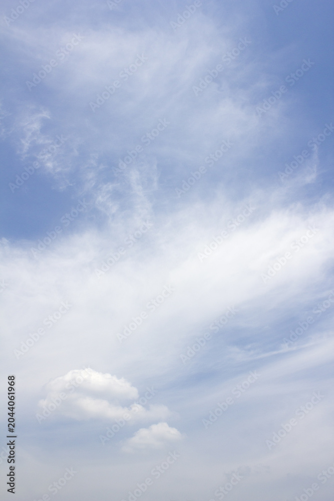 Obraz premium It is a sky with feathery clouds.
