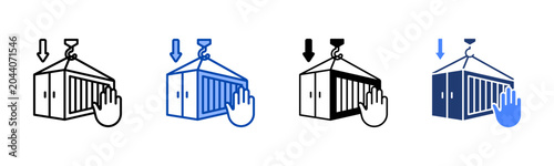 Tableau sur toile Import Restrict  Icon with Style Variations