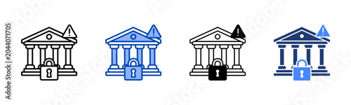 фотографія Bank Restrict  Icon with Style Variations