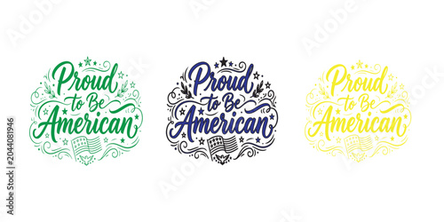 Foto Proud to be american patriotic logos
