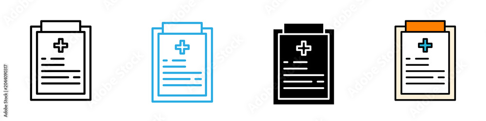 Obraz premium Report multi - style icon design concept