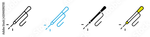 Foto Laser surgery multi - style icon design concept