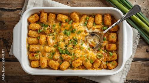 This dish is commonly referred to as a Tater Tot Casserole or Tater Tot Hotdish