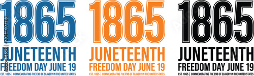 Bild auf Leinwand Juneteenth freedom day june 19th commemorative designs