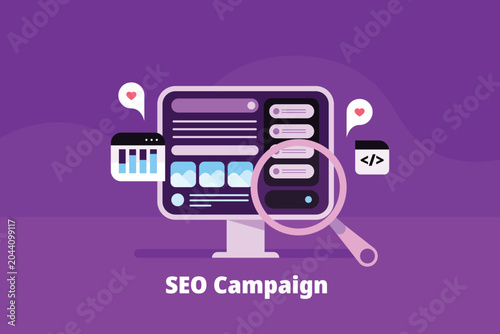 AI search display content summary with metadata visualization and analytics report, AI SEO campaign.
