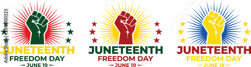 Canvas Print Juneteenth freedom day emancipation proclamation celebration graphic designs red