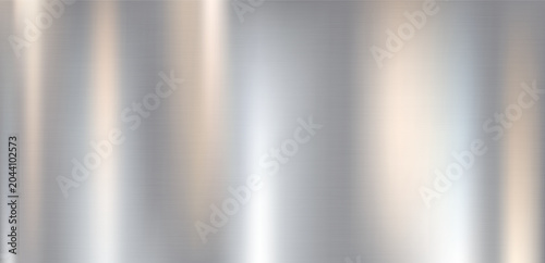 Bild auf Leinwand Brushed Metallic Surface with Vertical Gradient Streaks of Light and Shadow in S